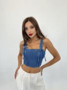 6987 KOT BLUZ-MAVİ resmi